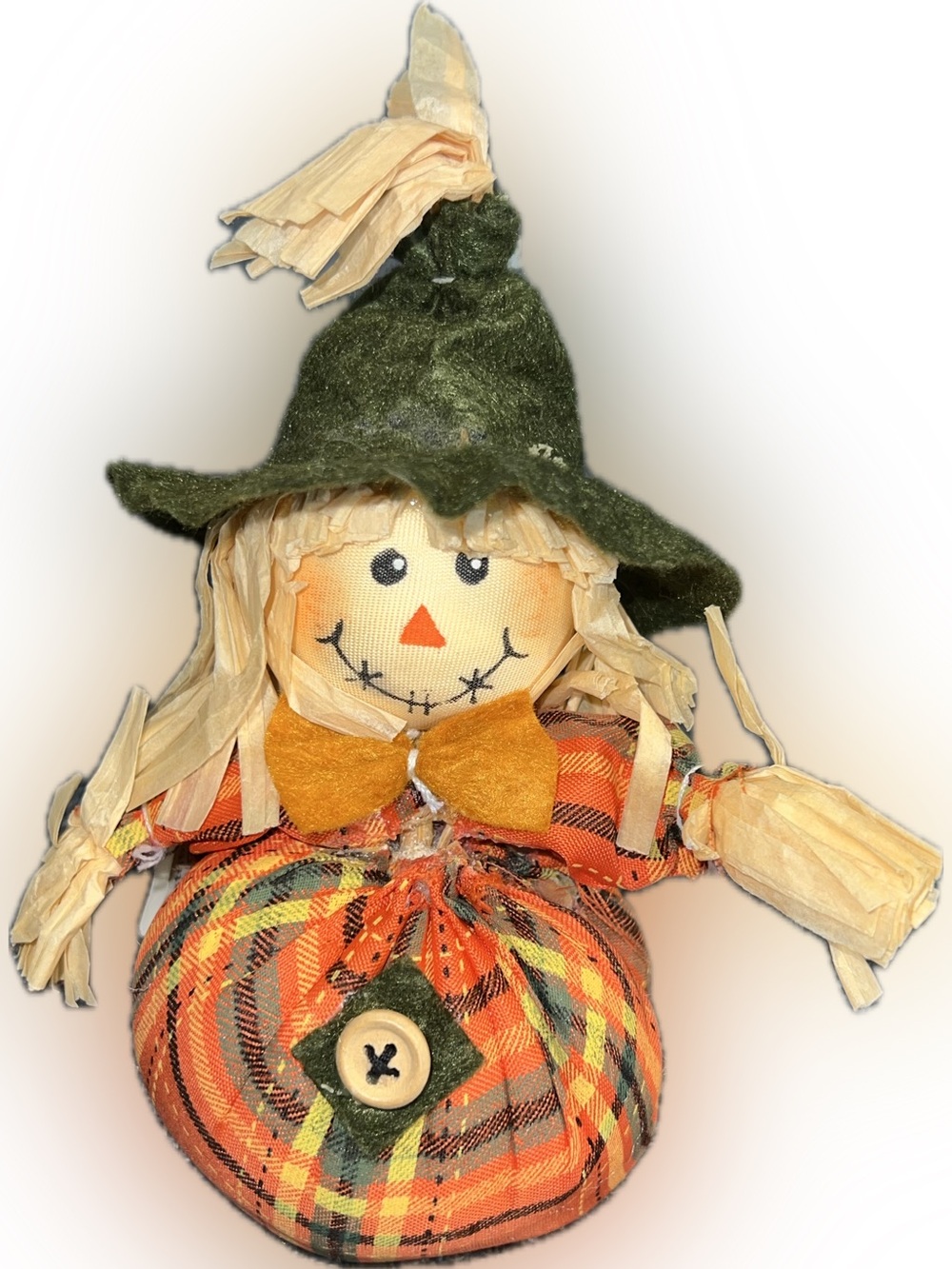 Decorative Scarecrow Table Topper Plaid Fall Home Accents Holiday Thanksgiving